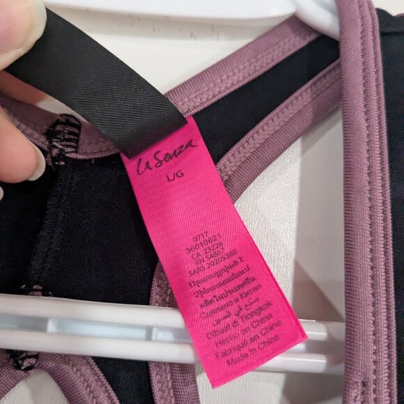La Senza Sports Bra Mauve Black Size Large - Picture 3 of 5